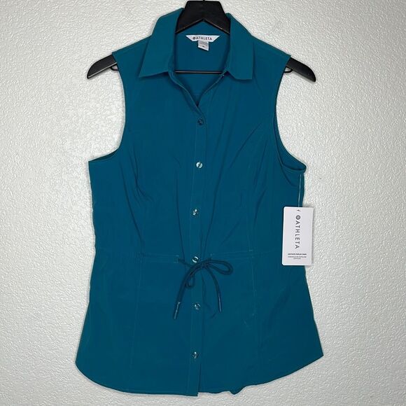 Athleta Levitate Teal Sleeveless Top NWT Size M - Picture 3 of 9